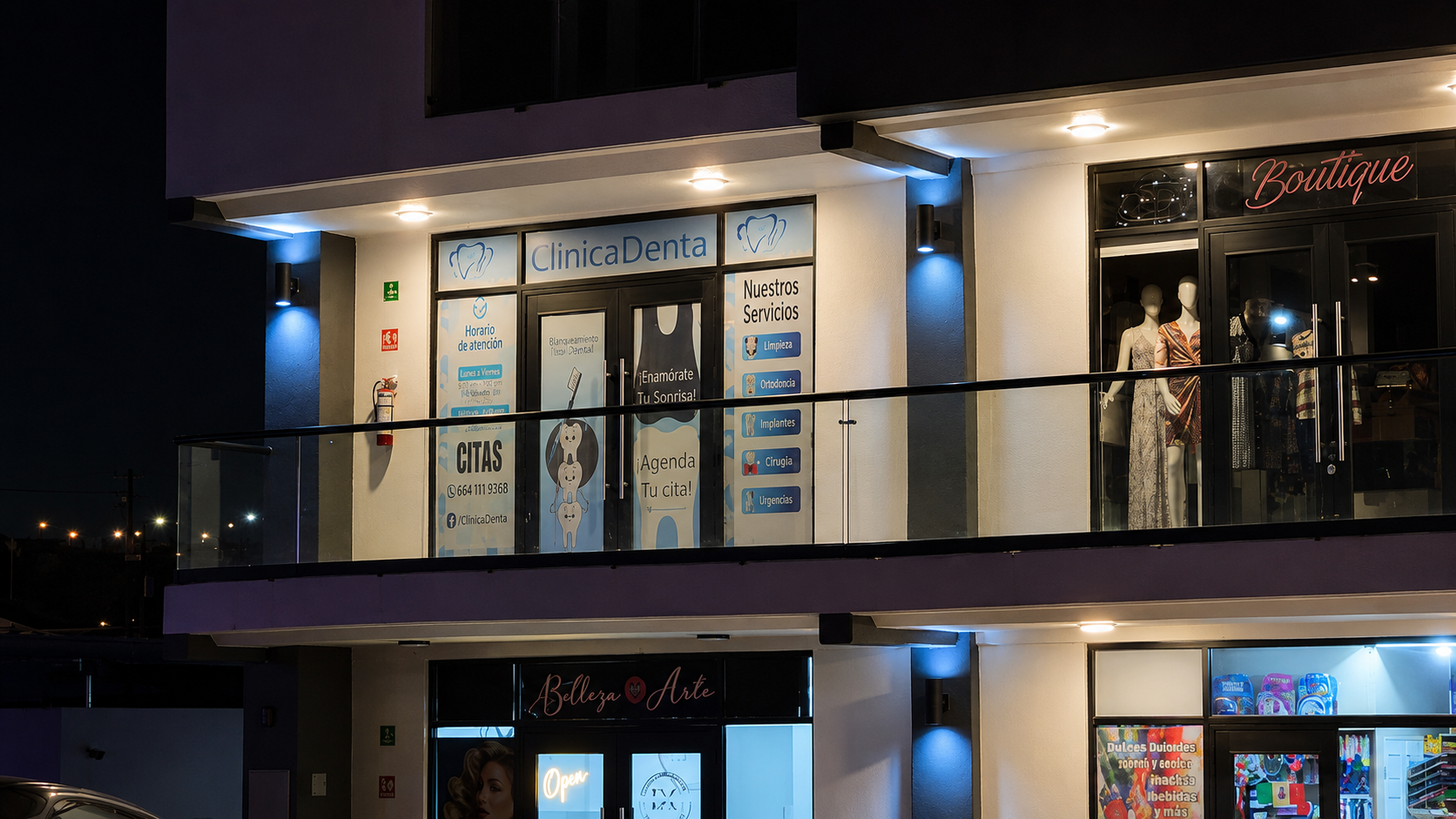 Vista exterior de la clínica Healthy Dent